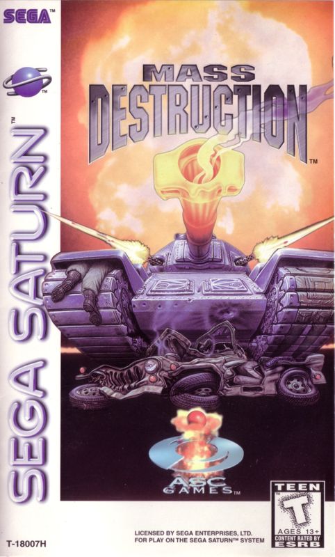 Mass Destruction box art for Sega Saturn